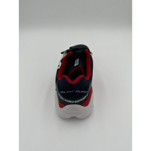 NWOB Polo Ralph Lauren Men's RLX Tech-SK-ATH RL-67 Sneakers, Navy/Red, Size 9D - Picture 9 of 11
